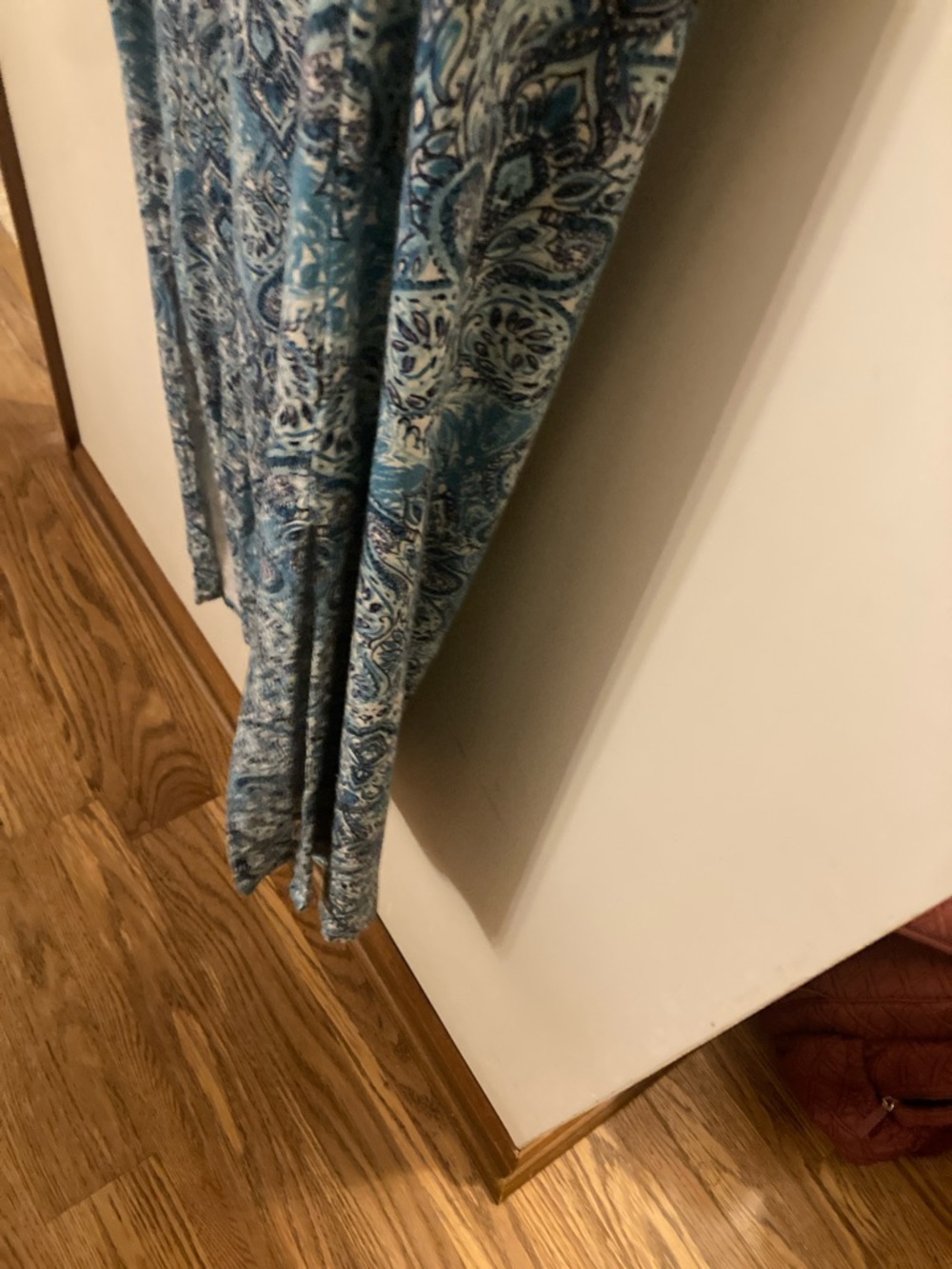 J. Jill Blue and White Printed Short-Sleeve Maxi Dress - Picture 7 of 13